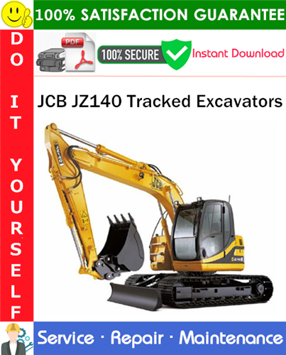 JCB JZ140 Tracked Excavators Service Repair Manual