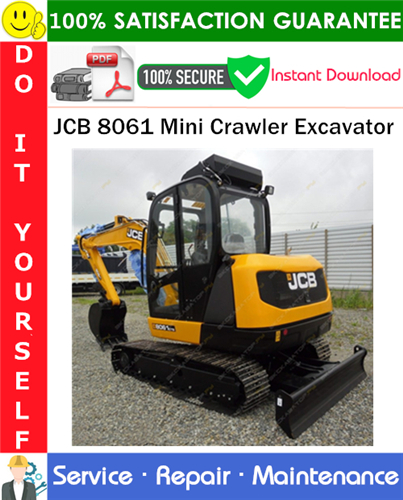 JCB 8061 Mini Crawler Excavator Service Repair Manual