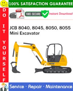 JCB 8040, 8045, 8050, 8055 Mini Excavator Service Repair Manual