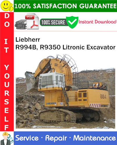 Liebherr R994B, R9350 Litronic Excavator Service Repair Manual