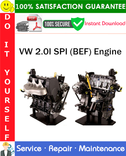 VW 2.0I SPI (BEF) Engine Service Repair Manual