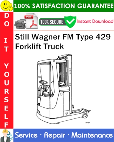 Still Wagner FM Type 429 Forklift Truck Service Repair Manual