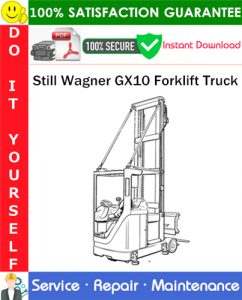 Still Wagner GX10 Forklift Truck Service Repair Manual