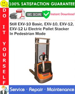 Still EXV-10 Basic, EXV-10, EXV-12, EXV-12 Li Electric Pallet Stacker In Pedestrian Mode