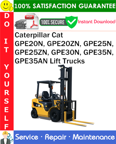 Caterpillar Cat GPE20N, GPE20ZN, GPE25N, GPE25ZN, GPE30N, GPE35N, GPE35AN Lift Trucks