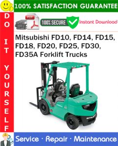 Mitsubishi FD10, FD14, FD15, FD18, FD20, FD25, FD30, FD35A Forklift Trucks